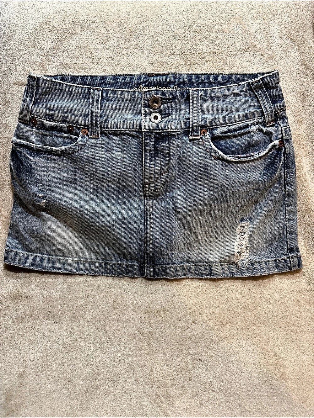 American Eagle Denim Mini Skirt in Blue